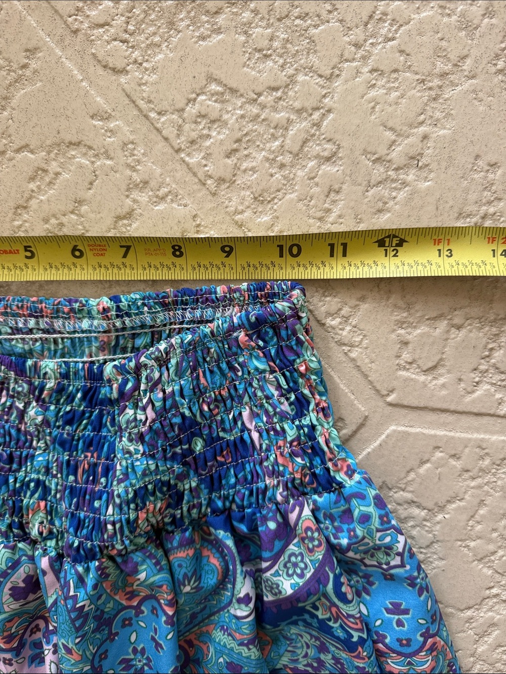 SHEIN Blue Paisley Elastic Waist Harem Pants - Picture 4 of 5